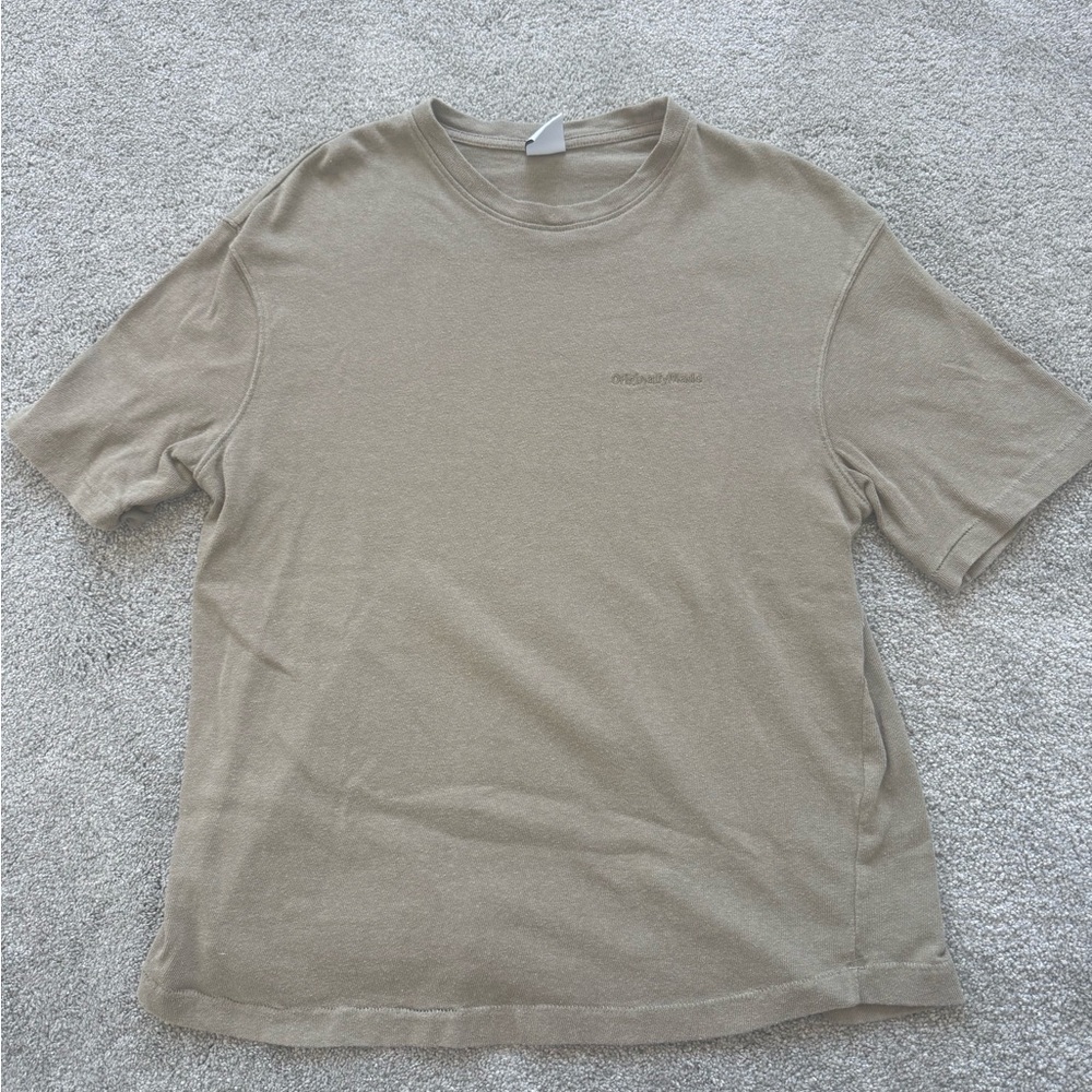 Zara Tan Short Sleeve Tee Casual Essential